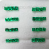 Biron Hydro Emerald 3X3 mm Square Step Cut Loose Bright Chrome Green Color SI Clarity Created Gemstone