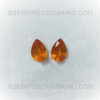 Natural Spessartite 9X6 mm Pears Facet Cut Salamander Orange Color Very Good Quality VS - SI Clarity  Garnet Gemstone