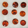 Natural Spessartite  Round Facet Cut Terracotta / Intense Orange Color Exceptional Quality Loose Garnet Gemstone 5x5 mm
