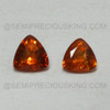 Natural Spessartite 6 mm Trillion Facet Cut Intense Orange