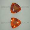 Natural Spessartite 6 mm Trillion Facet Cut Terracotta Orange Color Excellent Quality VS Clarity  Garnet Gemstone