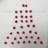 Natural Ruby 2mm Round Facet Cut Carmine Color SI1 Clarity Africa Loose Precious Gemstone