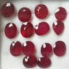 10X8-11X9 mm Natural Ruby Africa  Oval Facet Cut Scarlet & Burgundy Color VVS Clarity Loose Gemstone