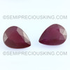 14X10mm Natural Ruby Africa Pear Facet Cut