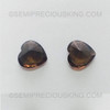 Natural Smoky Quartz 11 mm Heart Brilliant Cut Mocha Brown Color Excellent Quality VVS Clarity Loose Gemstone