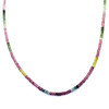 Natural Handmade Necklace Multi Tourmaline Gemstone Multicolor Birthstone Beaded Jewelry
