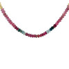 Natural Handmade Necklace Multi Tourmaline Gemstone Multicolor Birthstone Beaded Jewelry