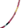 Natural Handmade Necklace Multi Tourmaline Gemstone Multicolor Birthstone Beaded Jewelry