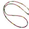 Natural Handmade Necklace Multi Tourmaline Gemstone Multicolor Birthstone Beaded Jewelry