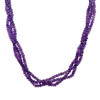 Natural Handmade Necklace African Amethyst Gemstone Twisted 2 in 1 Beaded Jewelry