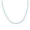 Aquamarine Natural Rondelle Facet Bead Gemstone Necklace Jewelry
