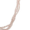 Natural Handmade Necklace Rose Quartz Gemstone Multi Strand Twisted Jewelry