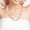 Natural Handmade Necklace Rose Quartz Gemstone Multi Strand Twisted Jewelry