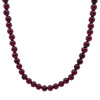 Garnet Natural Plain 5mm Ball Gemstone Necklace Jewelry
