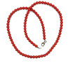 Natural Handmade Necklace Coral Gemstone Plain Ball Beaded Jewelry