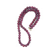 Natural Handmade Necklace Ruby Gemstone Plain Ball Beaded Jewelry