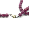 Natural Handmade Necklace Ruby Gemstone Plain Ball Beaded Jewelry