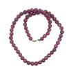 Natural Handmade Necklace Ruby Gemstone Plain Ball Beaded Jewelry
