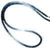 Handmade Necklace Natural Shaded Blue Sapphire Gemstone Beaded Ombre Jewelry
