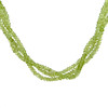 Natural Handmade Necklace Peridot Gemstone Multi Twisted Beaded Jewelry