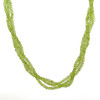 Natural Handmade Necklace Peridot Gemstone Multi Twisted Beaded Jewelry