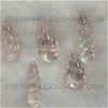 Natural Rose Quartz Carved Baby Rose Pink Color Loose Gemstone Jewelry FL Clarity Exceptional Quality