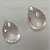 Natural Rose Quartz Pear Flower Cut Quality Baby Rose Pink Color Loose Gemstone Jewelry FL Clarity Exceptional