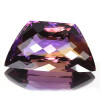 Natural Ametrine Trapezoid Checkerboard Cut Excellent Violet/Yellow Color FL Clarity Excellent Luster/Brilliance 66.99 Carats 36.53X19.43mm Loose Gemstone