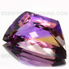 Natural Ametrine Trapezoid Checkerboard Cut Excellent Violet/Yellow Color FL Clarity Excellent Luster/Brilliance 66.99 Carats 36.53X19.43mm Loose Gemstone