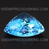 Natural Swiss Blue topaz 30X17.5mm Trillion Checkerboard Cut Swiss Blue Color 44.73 Carats FL Clarity Loose Gemstone