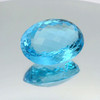 Natural Topaz Gemstone Certified Oval Checker Cut Swiss Blue Color 125.77 Carat Flawless Clarity 35x26mm December Birthstone for Wisdom, Calm Energy and Confidence