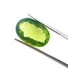 Natural Peridot GIL Certified Oval Facet Cut Olive Green Loose Gemstone
