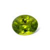 Natural Peridot Certified 14.37 Carats Oval Flower Cut Parrot Green Loose Gemstone Radiant Green Gem for Happiness, Wealth and Spiritual Harmony