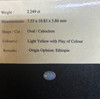 Natural Certified Opal 2.249 Carats Oval Cabochon | Traditional Sheen Excellent Luster & Brilliance | Ethiopian Opal for Jewelry Making
