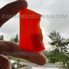 Natural Carnelian Rough Slice 97.18 Carats Salamander Orange Color 65mm  Gemstone Rough
