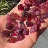 Natural Rubellite Gemstone Rough 9mm-12mm Size Pink Tourmaline Facet Rough