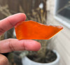 Natural Carnelian Rough Slice 113.53 Carats Salamander Orange Color 60x24x8mm Gemstone Rough