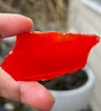 Natural Carnelian Rough Slice 106.99 Carats Salamander Orange Color 50x25x8mm Gemstone Rough