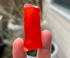 Natural Carnelian Rough Slice 81.31 Carats Salamander Orange Color 50x15x8mm Gemstone Rough