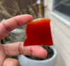 Natural Carnelian Rough Slice 107.78 Carats Sandstone Orange Color 33x38x8mm Gemstone Rough