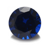 Blue Spinel Created 1mm Round Brilliant Cut Dark Color VVS Clarity Lab Created Gemstone