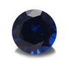 Blue Spinel Created 6.5mm Round Brilliant Cut Dark Color VVS Clarity Lab Created Gemstone