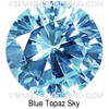 Blue Topaz Cubic Zirconia Round 1.3mm Brilliant Diamond Facet Cut AAAA Excellent Quality CZ Loose stone