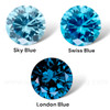 Blue Topaz Cubic Zirconia Round 2.1mm Brilliant Diamond Facet Cut AAAA Excellent Quality CZ Loose stone