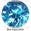 Blue Topaz Cubic Zirconia Round 2.25mm Brilliant Diamond Facet Cut AAAA Excellent Quality CZ Loose stone