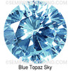 Blue Topaz Cubic Zirconia Round 4mm Brilliant Diamond Facet Cut AAAA Excellent Quality CZ Loose stone