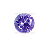 AAAA Quality Round Brilliant Cut Violet Color Loose Cubic Zirconia
