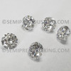 Cubic Zirconia White Diamond Cut Round