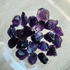 Natural Amethyst Rough 140 Carat 21 pcs Royal Purple Color Loose Uncut Gem Rocks
