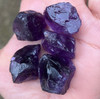Natural Amethyst Rough 307.14 Carat 5 pcs Royal Purple Color Loose Uncut Gem Rocks